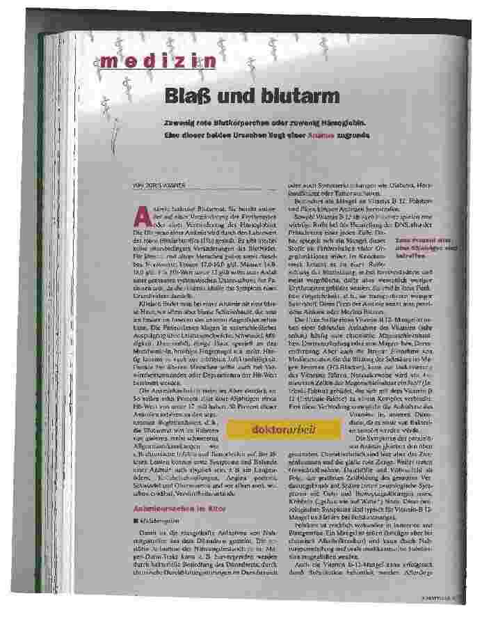 Vorschauseite 1: Blaß und blutarm