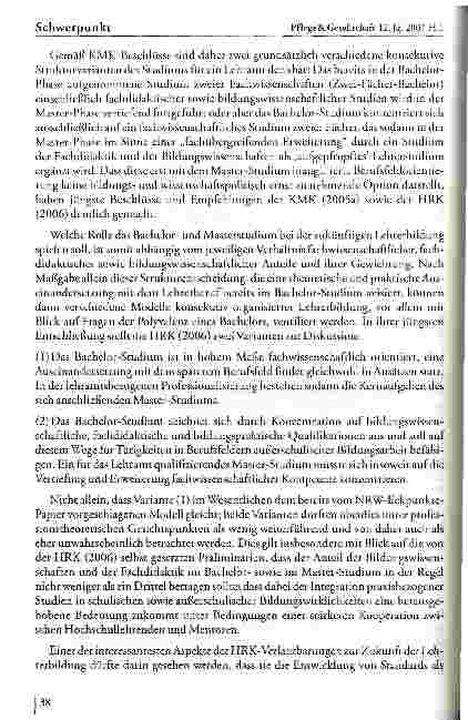 Vorschauseite 5: Grundständigkeit der Lehrerbildung im Rahmen konsekutiver Studienstrukturen