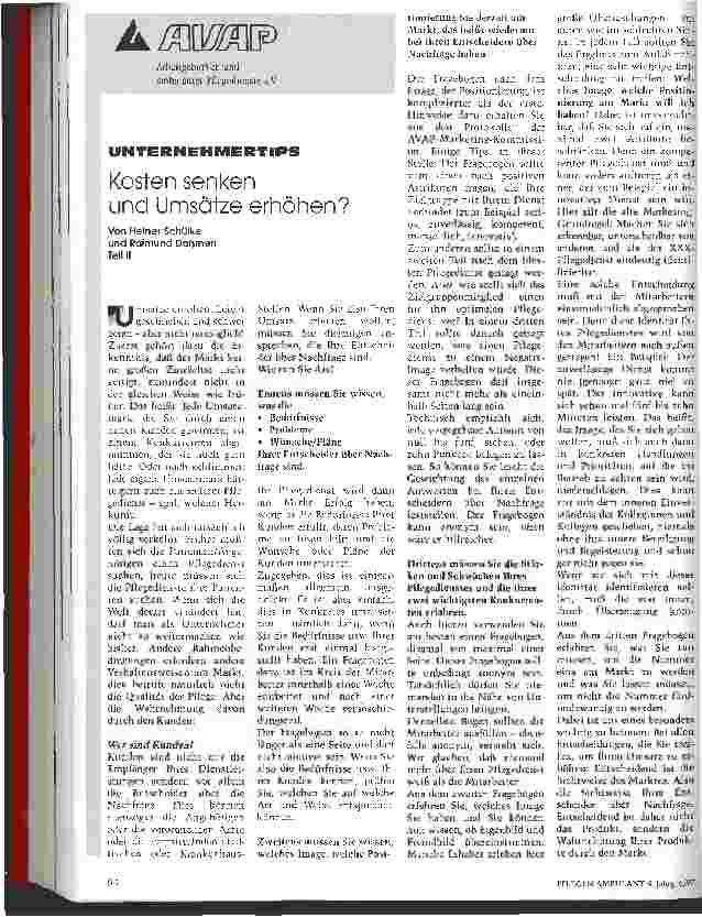 Vorschauseite 1: Kosten senken und Umsätze erhöhen? Teil II