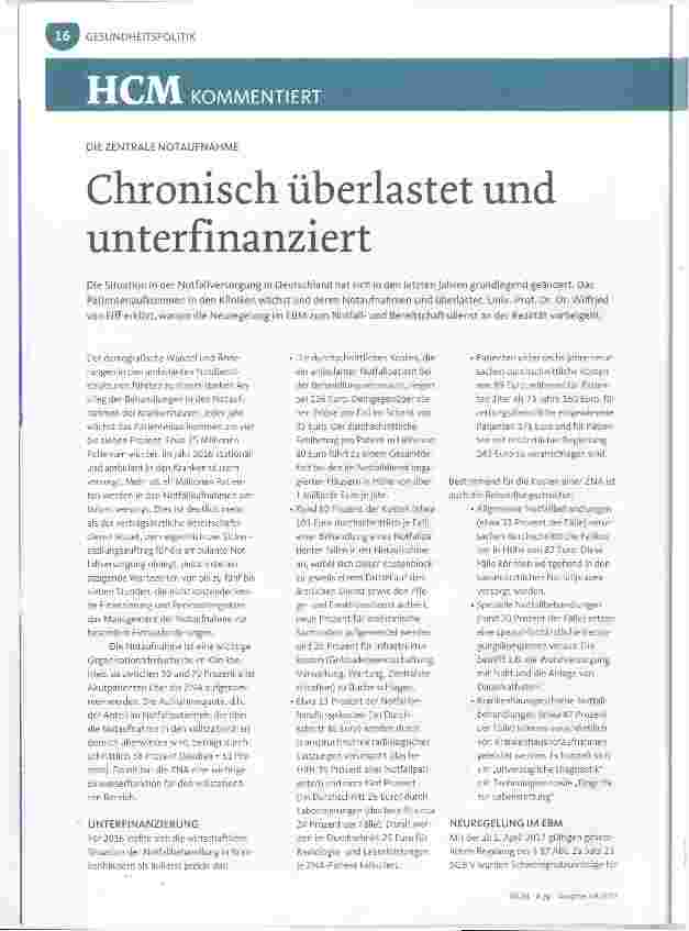 Vorschauseite 1: Chronisch überlastet und unterfinanziert