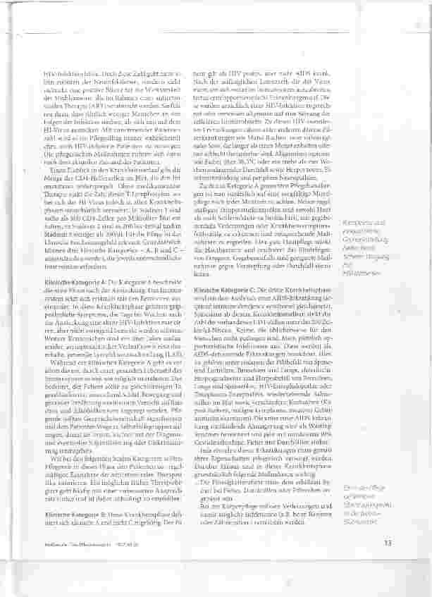 Vorschauseite 2: Pflege von HlV-lnfizierten und AIDS-Patienten Kritische Momente: Blut-zu-Blut-Kontakte