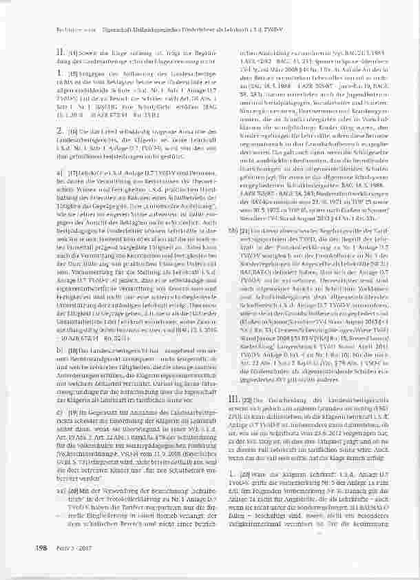 Vorschauseite 3: Eigenschaft Heilpädagogischer Förderlehrer als Lehrkraft i.S.d. TVöD-V
