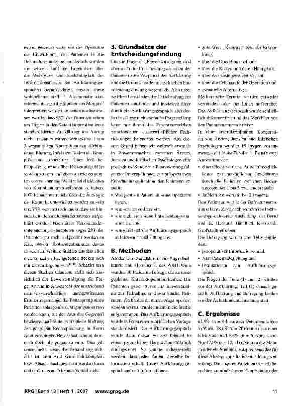 Vorschauseite 2: Ärztliche Aufklärungspflicht -Einfluss der kognitiven Dissonanz auf präoperative Entscheidungsfindungsmechanismen von Patienten