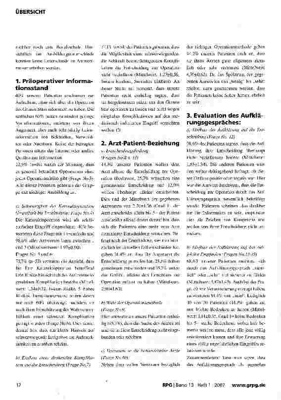 Vorschauseite 3: Ärztliche Aufklärungspflicht -Einfluss der kognitiven Dissonanz auf präoperative Entscheidungsfindungsmechanismen von Patienten