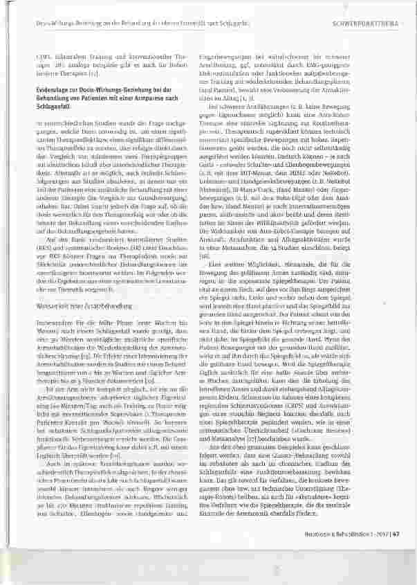 Vorschauseite 3: Dosis-Wirkungs-Beziehung bei der Behandlung der oberen Extremität nach Schlaganfall