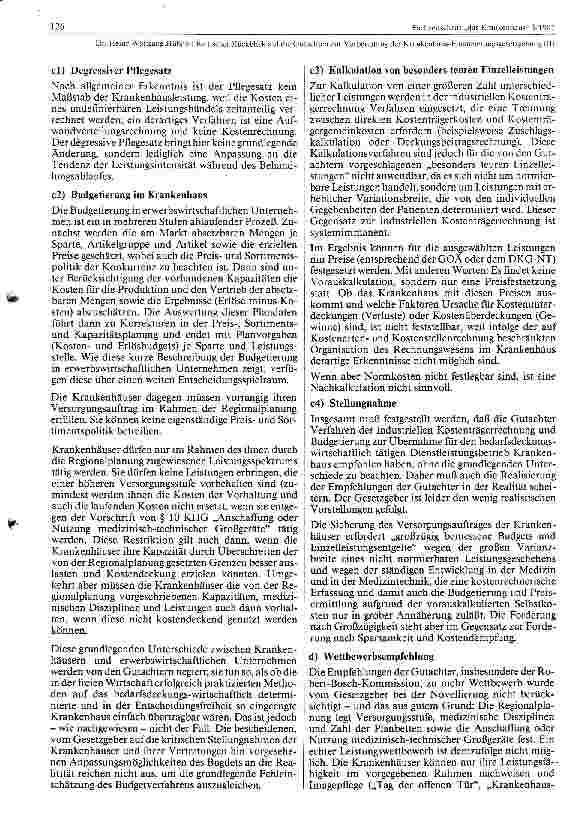 Vorschauseite 3: Kritischer Rückblick auf die Gutachten zur Vorbereitung der KHG II