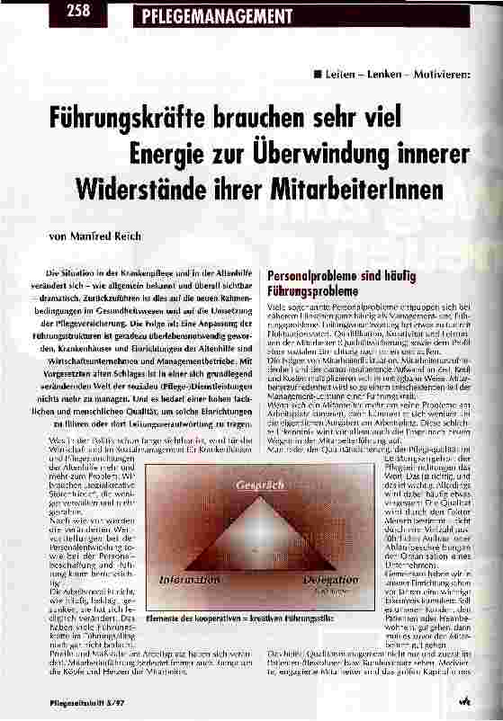 Vorschauseite 1: Führungskräfte brauchen sehr viel Energie zur Überwindung innerer Widerstände ihrer MitarbeiterInnen Leiten - Lenken - Motivieren