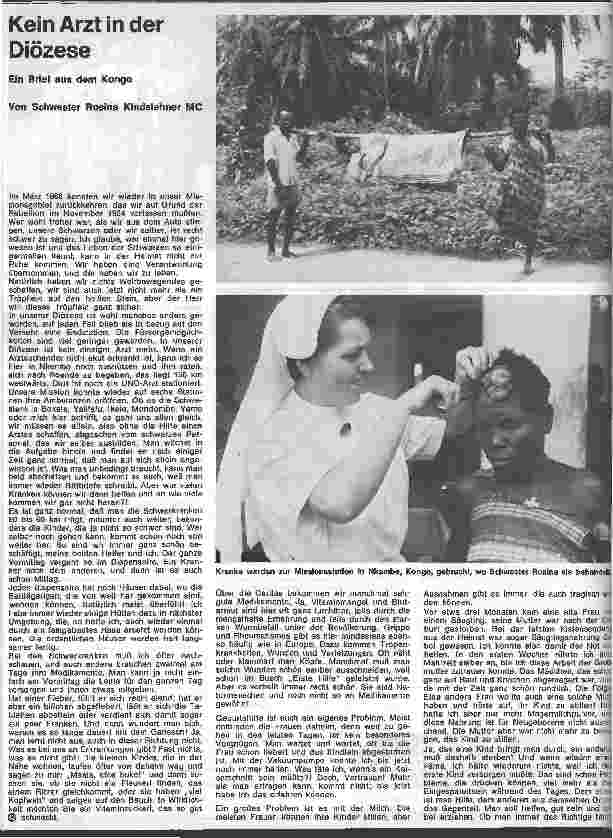 Vorschauseite 1: Kein Arzt in der Diozöse Ein Brief aus dem Kongo