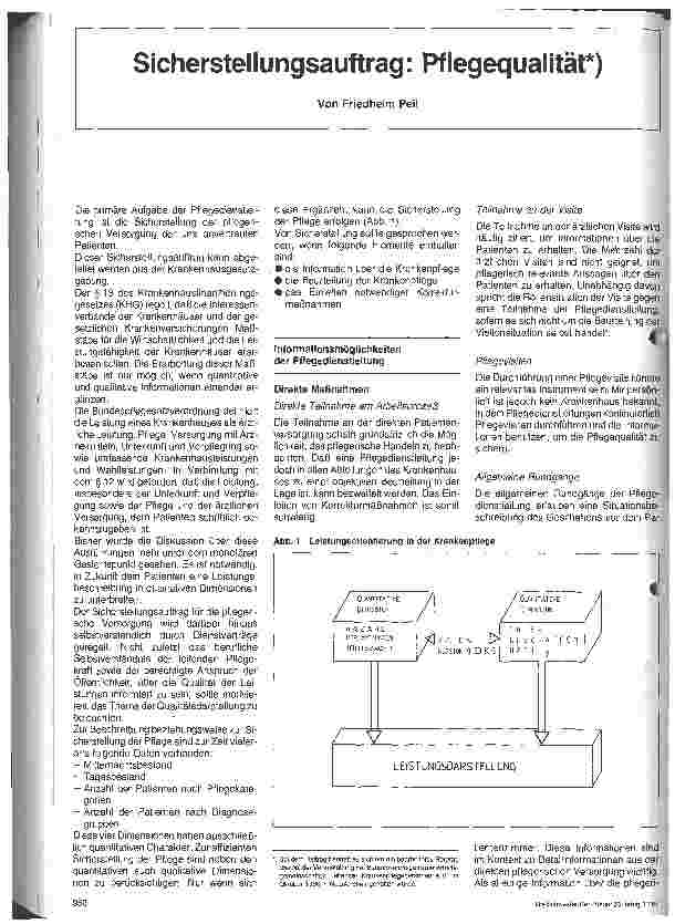 Vorschauseite 1: Sicherstellungsauftrag: Pflegequalität