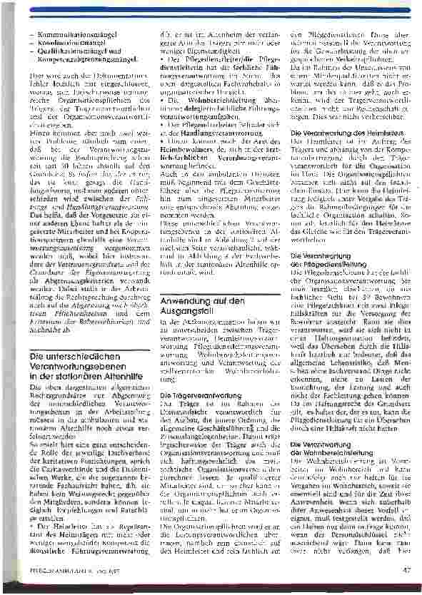 Vorschauseite 3: Haftungsfragen und PV-Gesetz Ein Gutachten zur Haftung von Trägern, Pflegemanagement, Pflegefachund Pflegehilfskräften