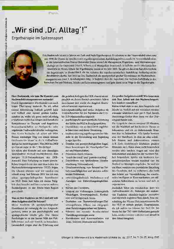 Vorschauseite 1: „Wir sind Dr. Alltag!