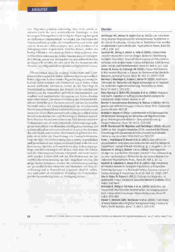 Vorschauseite 6: Die gesundheitliche Situation von Menschen mit Migrationshintergrund in Deutschland