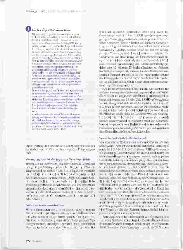 Vorschauseite 3: Neues zum Sicherstellungszuschlag Finanzierung notwendiger Vorhaltung