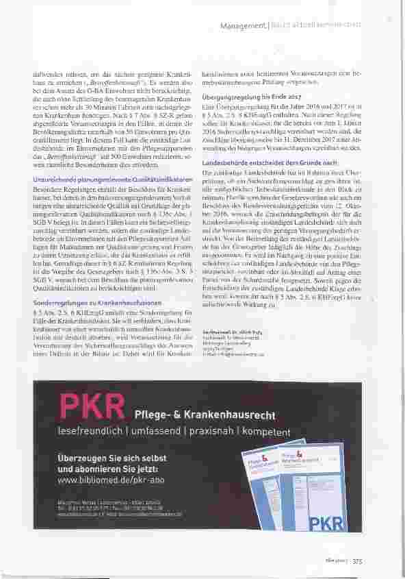 Vorschauseite 4: Neues zum Sicherstellungszuschlag Finanzierung notwendiger Vorhaltung
