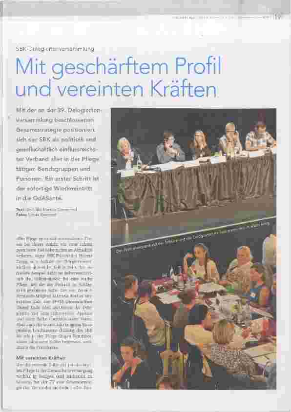Vorschauseite 1: Mit geschärftem Profil und vereinten Kräften