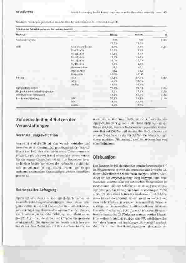Vorschauseite 4: Förderung der Gesundheitskompetenz Erfahrungen im Rahmen der PatientenuniversitätEncouraging health literacy experiences within the patient university