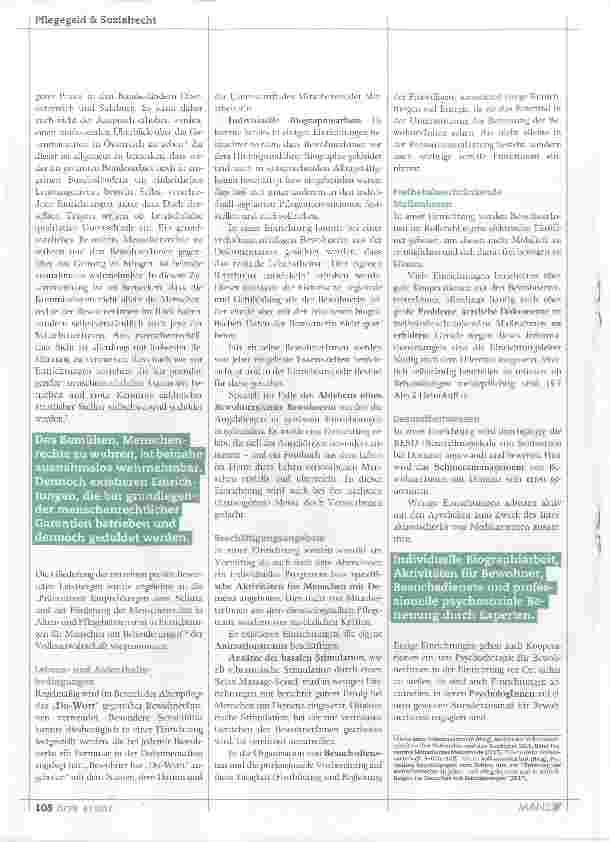 Vorschauseite 2: Gute Praxis in Altenund Pflegeheimen