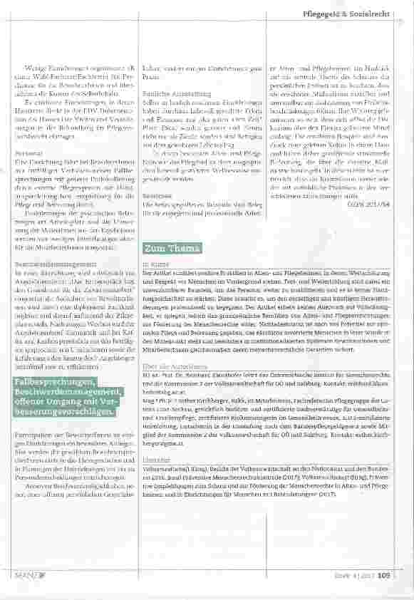 Vorschauseite 3: Gute Praxis in Altenund Pflegeheimen