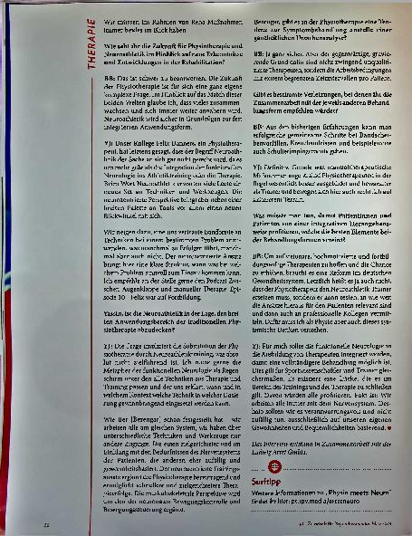 Vorschauseite 3: Brücken schlagen Neuroathletik in der Physiotherapie
