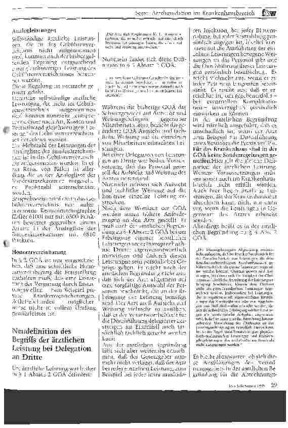 Vorschauseite 3: Neue GOÄ ab Juli 1988 Wesentliche Änderungen