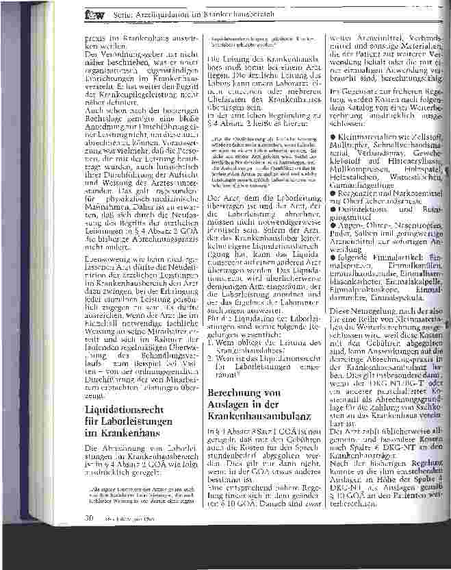 Vorschauseite 4: Neue GOÄ ab Juli 1988 Wesentliche Änderungen
