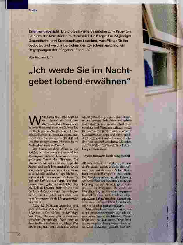 Vorschauseite 1: Ich werde Sie im Nachtgebet lobend erwähnen