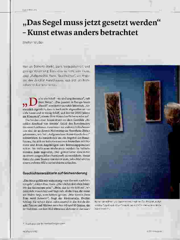 Vorschauseite 1: Das Segel muss jetzt gesetzt werden“ Kunst etwas anders betrachtet