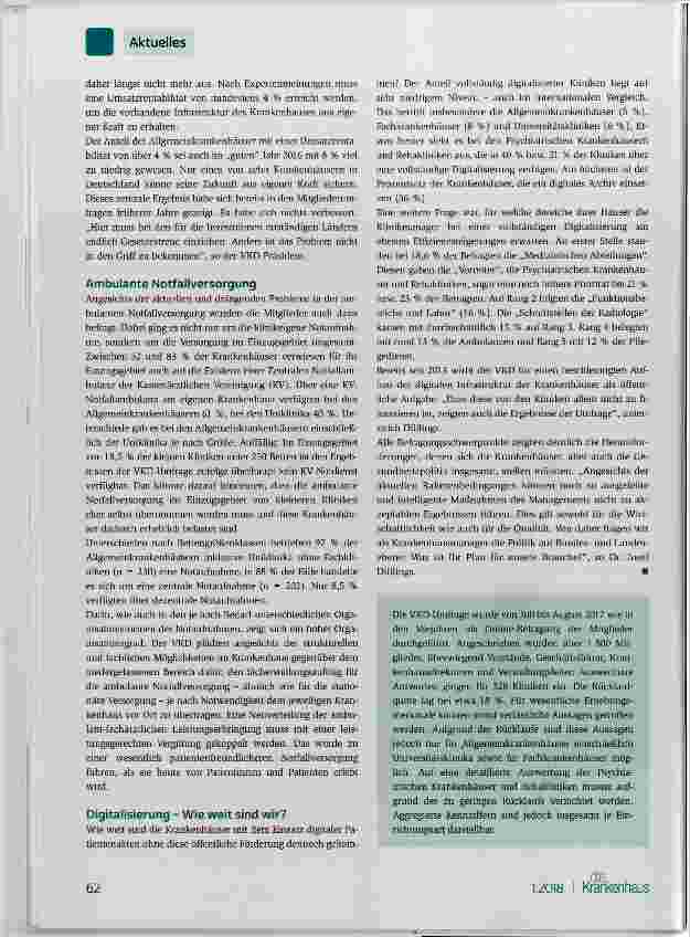Vorschauseite 2: Zur Lage der Krankenhäuser in Deutschland