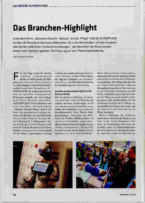 Vorschauseite 1: Das Branchen-Highlight