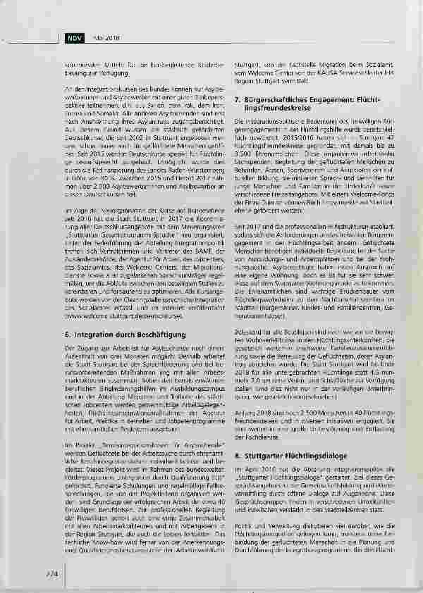 Vorschauseite 4: Der Stuttgarter Weg zur Integration geflüchteter Menschen