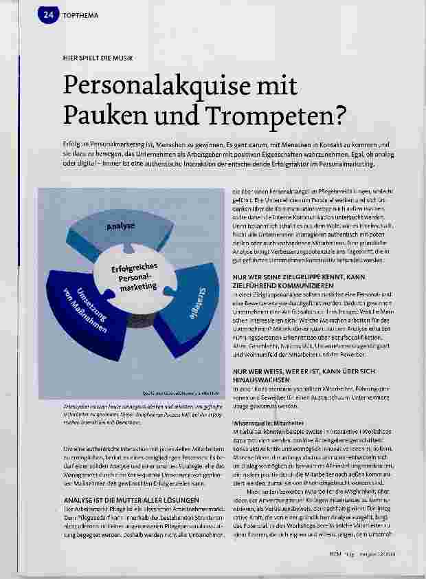 Vorschauseite 1: Personalakquise mit Pauken und Trompeten?