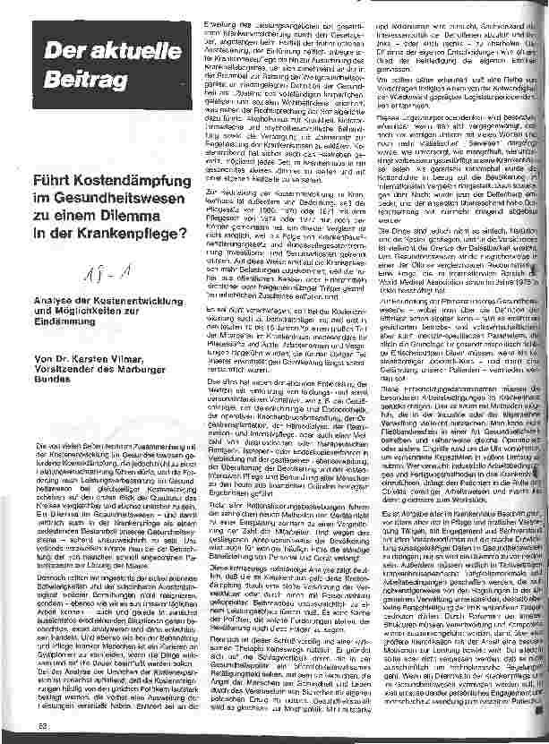 Vorschauseite 1: Führt Kostendämpfung im Gesundheitswesen zu einem Dilemma in der Krankenpflege