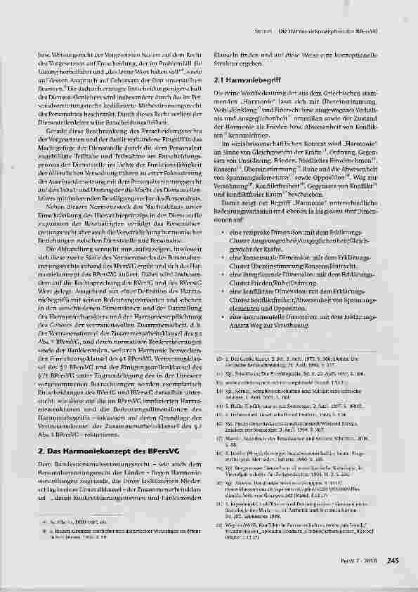 Vorschauseite 2: Die Harmoniekonzeption des BPersVG