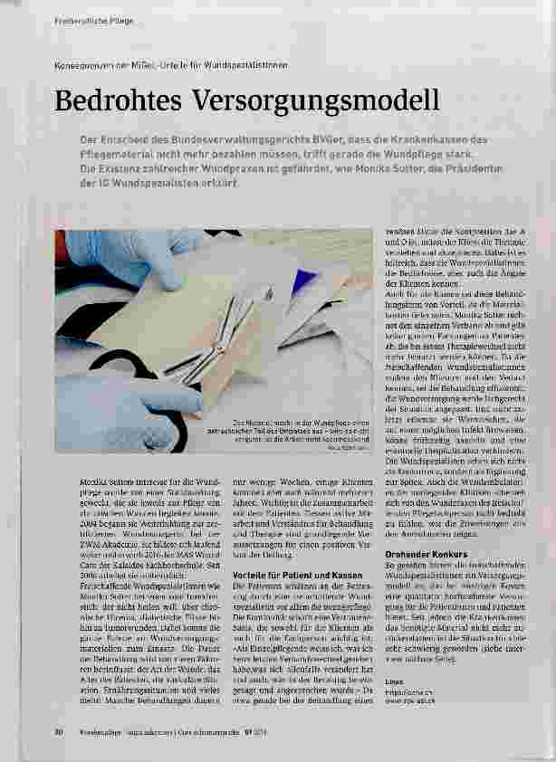 Vorschauseite 1: Bedrohtes Versorgungsmodell