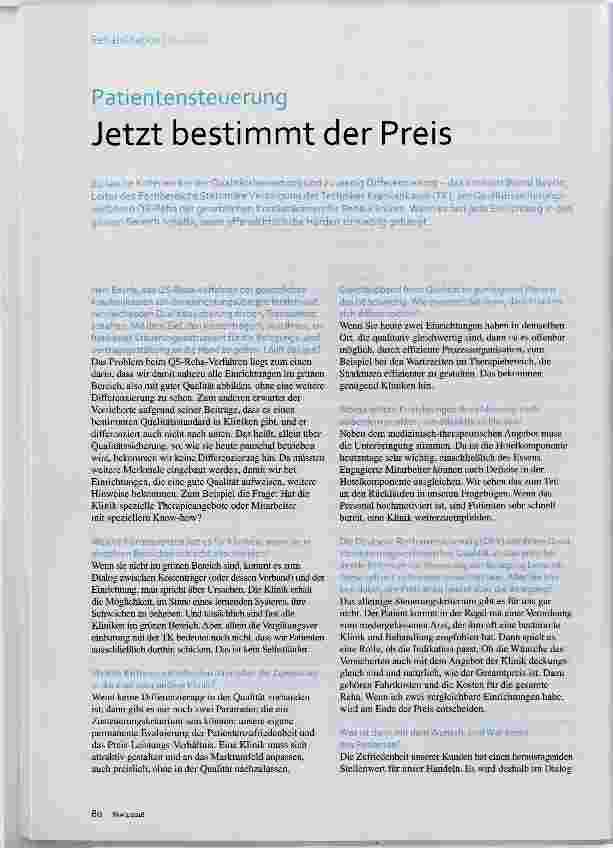 Vorschauseite 1: Jetzt bestimmt der Preis