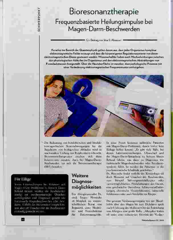 Vorschauseite 1: Bioresonanztherapie