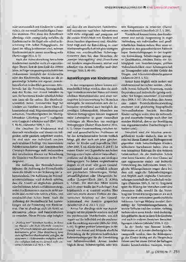 Vorschauseite 2: Der Einfluss von Kinderarmut auf die physische und psychosoziale Gesundheit