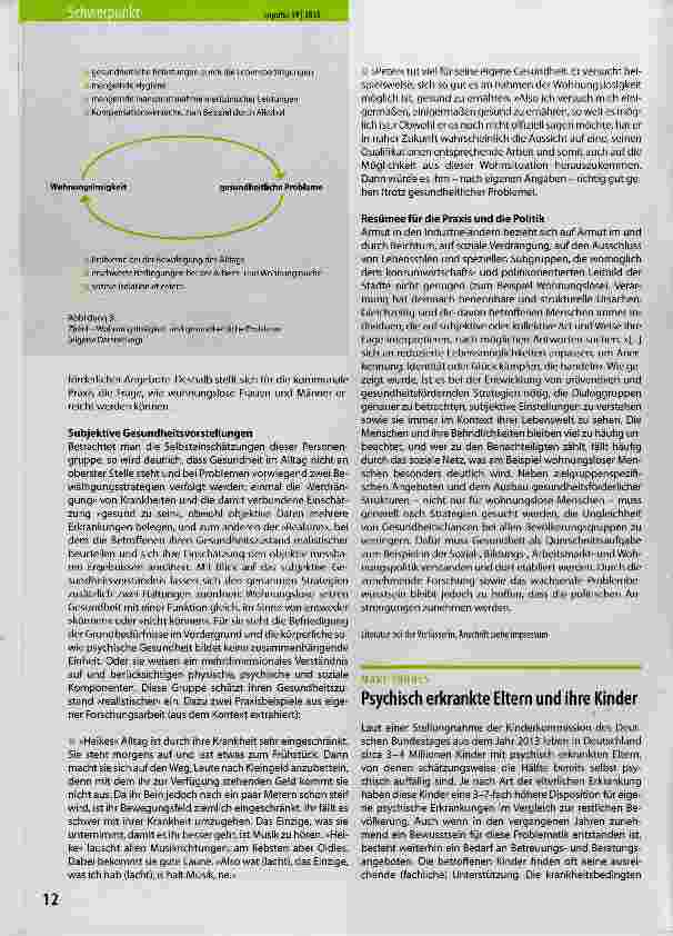 Vorschauseite 2: Wohnungslosigkeit und Gesundheit