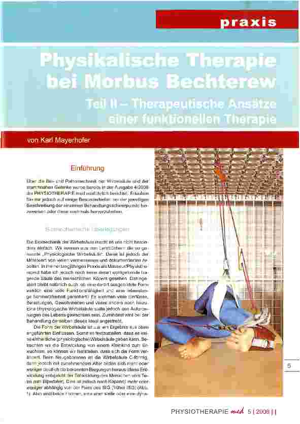 Vorschauseite 1: Physikalische Therapie bei Morbus Bechetrew