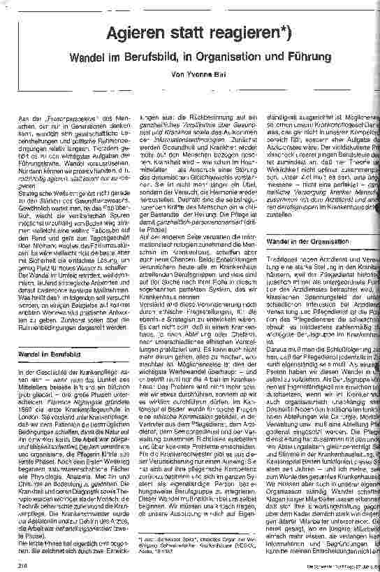 Vorschauseite 1: Agieren statt reagieren Wandel im Berufsbild, in Organisation und Führung