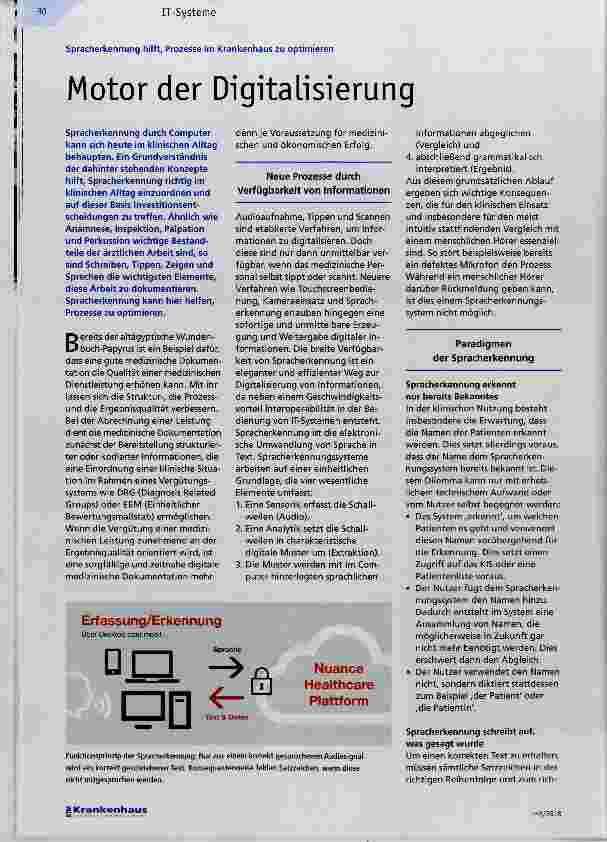 Vorschauseite 1: Motor der Digitalisierung
