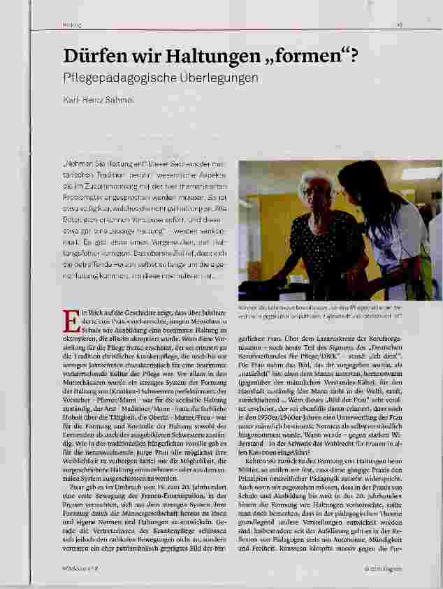Vorschauseite 1: Dürfen wir Haltungen „formen“?