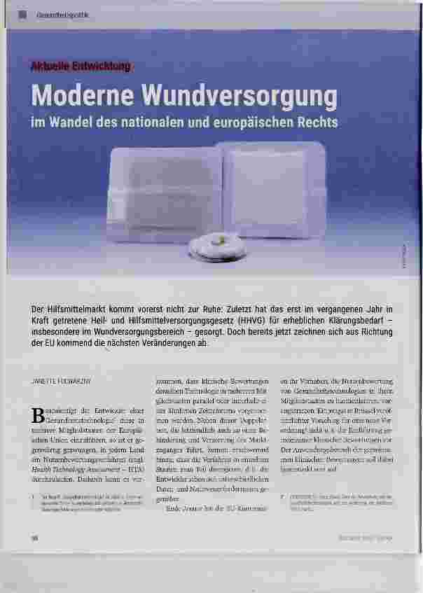 Vorschauseite 1: Moderne Wundversorgung