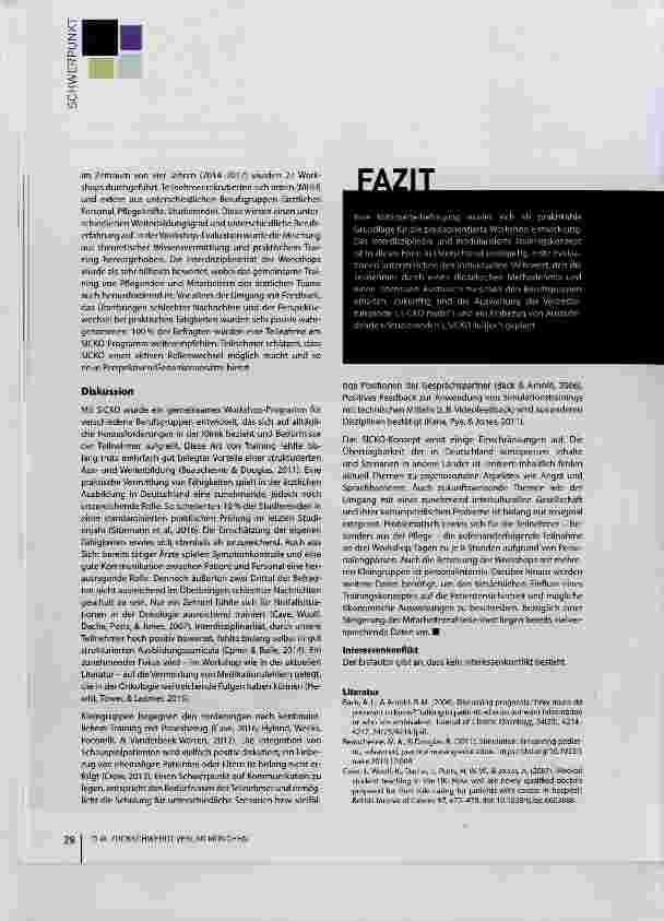 Vorschauseite 3: SICKO-Training unterstützt multidisziplinäre Teams