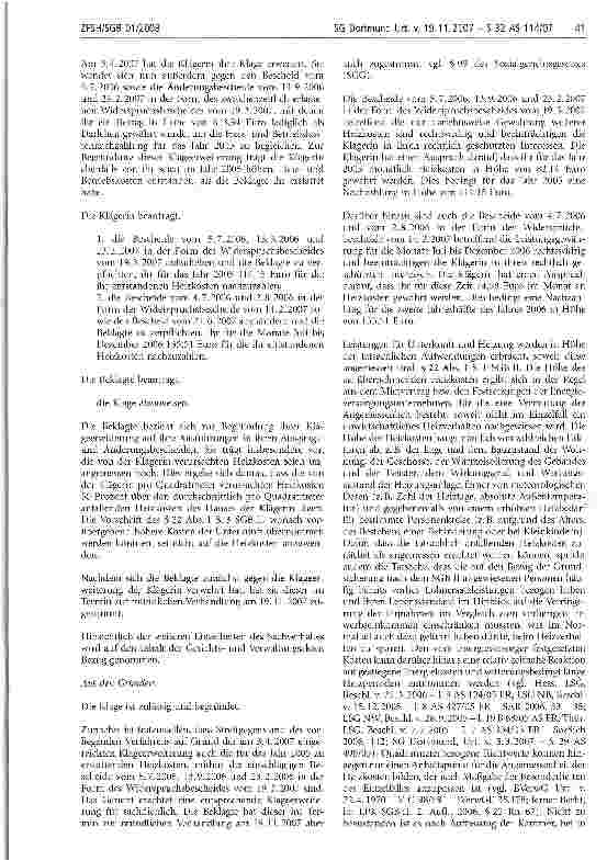 Vorschauseite 2: Heizkosten, überhöhte; Heizverhalten; Kürzung; Mitbewohner
