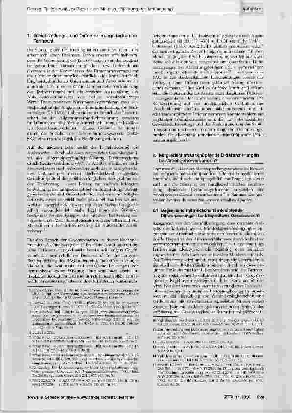 Vorschauseite 2: Tarifdispositives Recht ein Mittel zur Stärkung der Tarifbindung?