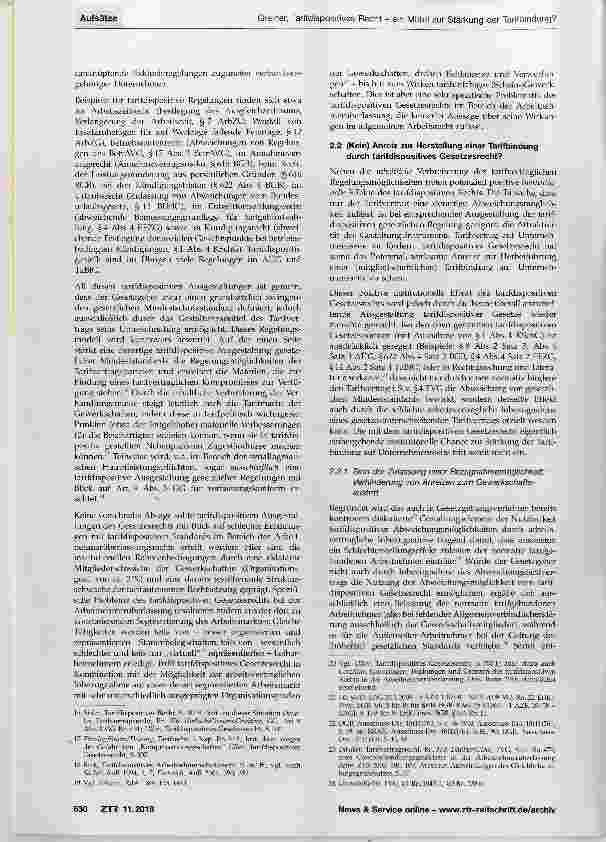 Vorschauseite 3: Tarifdispositives Recht ein Mittel zur Stärkung der Tarifbindung?