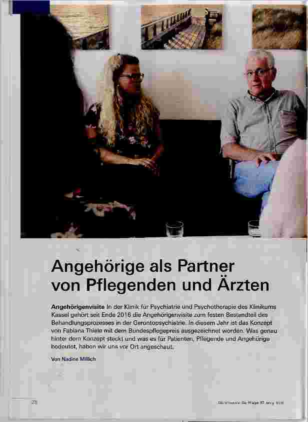 Vorschauseite 1: Angehörige als Partner von Pflegenden und Ärzten