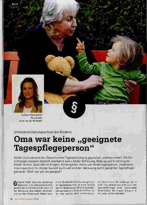 Vorschauseite 1: Oma war keine „geeignete Tagespflegeperson “