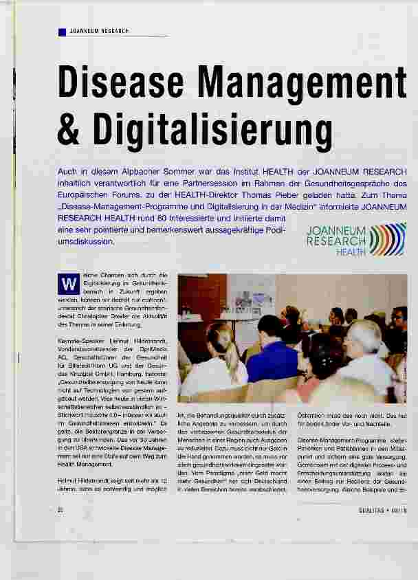 Vorschauseite 1: Disease Management & Digitalisierung